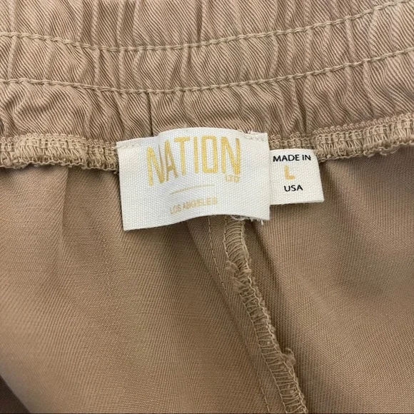 NATION LTD KHAKI DRESSY JOGGERS - Picture 6 of 8